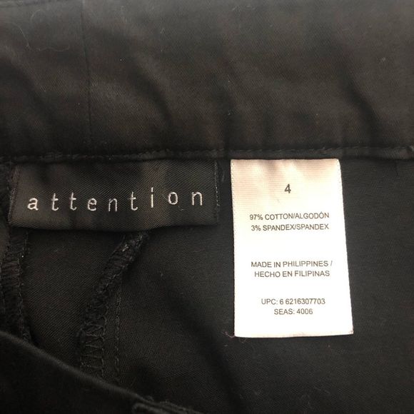 Attention Size 4 Black Dress Pants - Picture 4 of 4